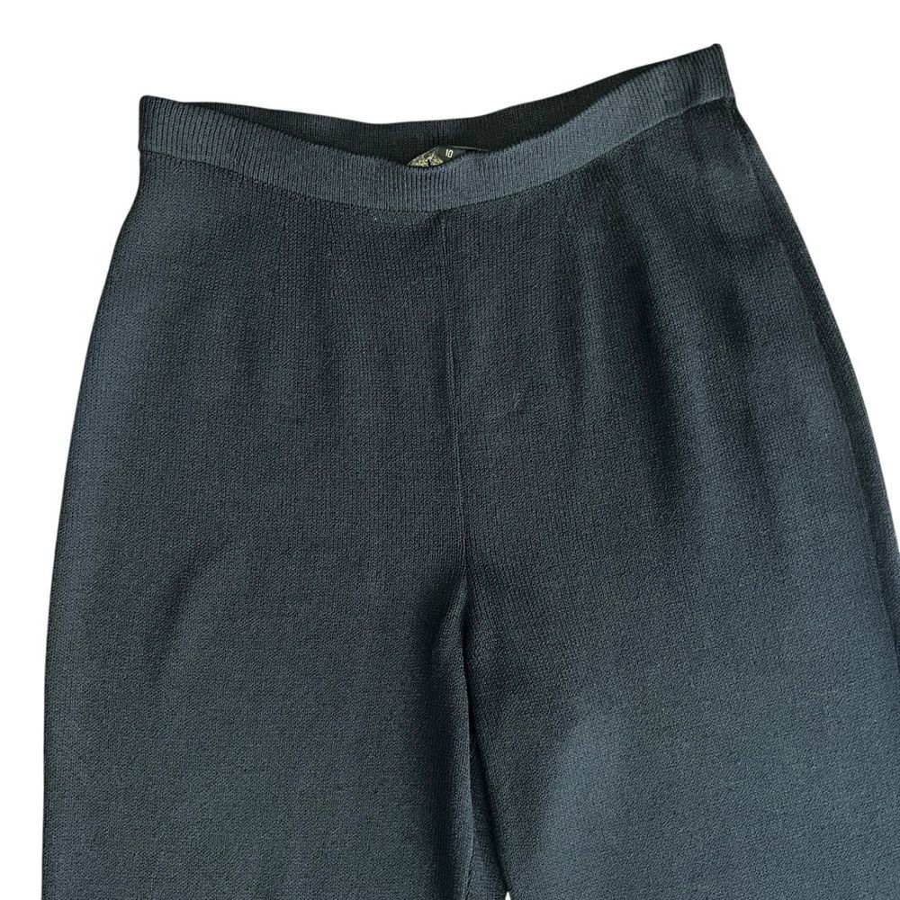 St. John Basics Santana Knit Pants Black Size 10– Classic Old Money Elegance - Picture 4 of 8